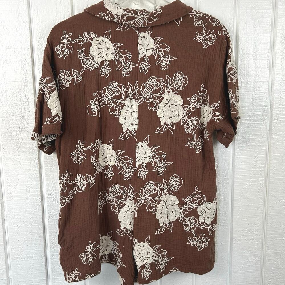 Fashion Nova Floral Romper Brown Boho Vacation Resort Wear Shorts Romper XS - Picture 8 of 10